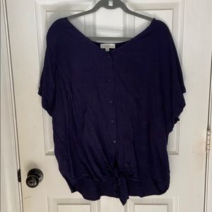 Button Front Tie Shirt